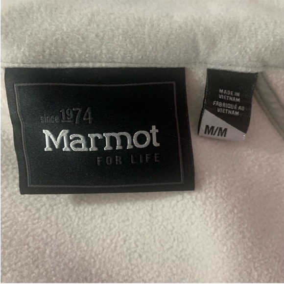 Marmot womens jacket cream coat brown faux fur hood softshell size Med - Picture 12 of 14